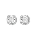 18K Halo Diamond Earrings — TOP