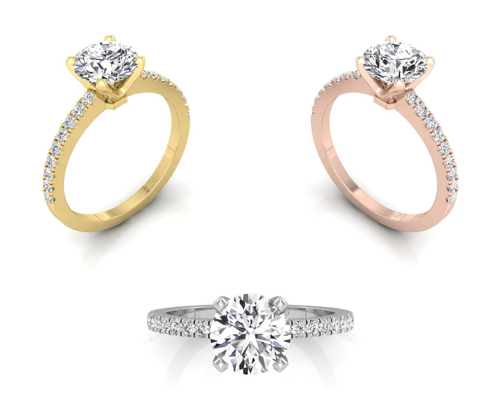 vimg:FJ6316|vimg:FJ6326|vimg:FJ6329|vimg:FJ5291|vimg:FJ3409|vimg:FJ3425|vimg:FJ6328|18K Round Diamond Engagement Ring — 3 COLOR