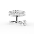18K Pear Diamond Open Ring — TOP