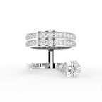 18K Pear Diamond Open Ring — TOP