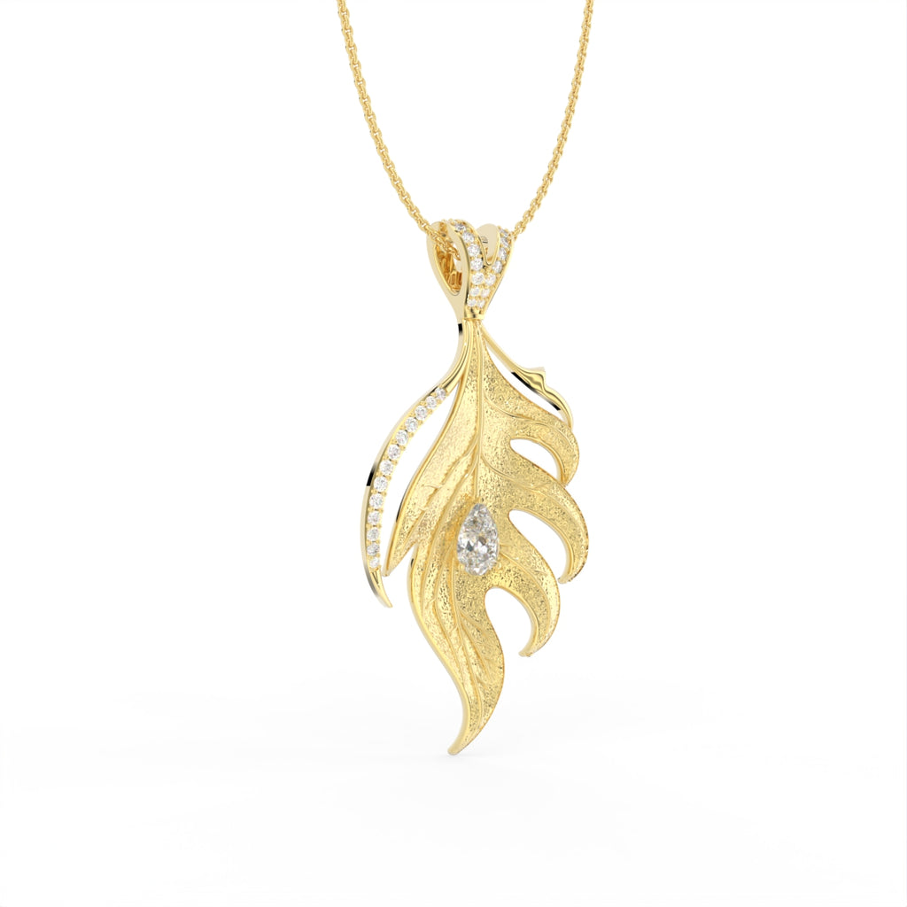 Sterling Silver Diamond Pendant — 3D / RIGHT