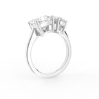 18K Bespoke Pear Diamond Ring — 3D VIEW
