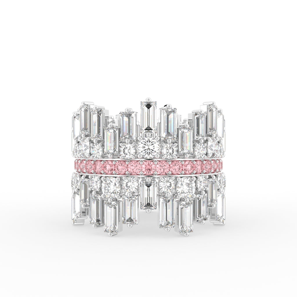 vimg:Z00007(PINK)|18K Bespoke Yellow Diamond Baguette Ring — TOP
