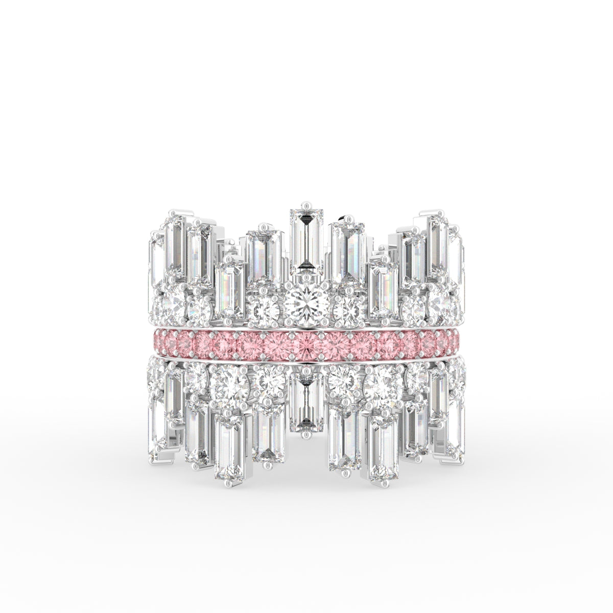 vimg:Z00007(PINK)|18K Bespoke Yellow Diamond Baguette Ring — TOP