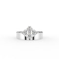 18K Bespoke Triangle Diamond Ring — TOP