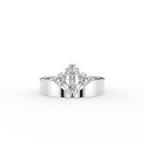 18K Bespoke Triangle Diamond Ring — TOP