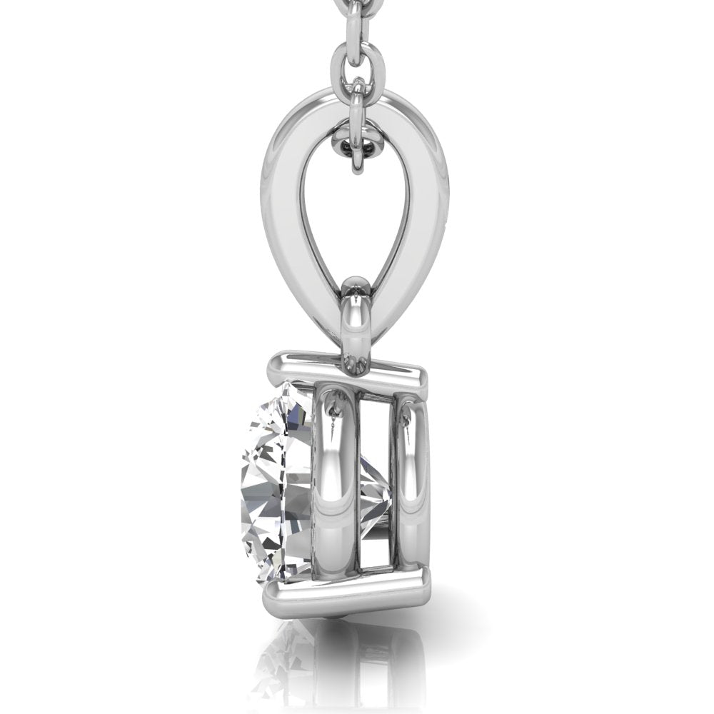 18K Solitaire Diamond Pendant — RIGHT
