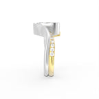 Sterling Silver Radiant Diamond Ring — 3D / RIGHT