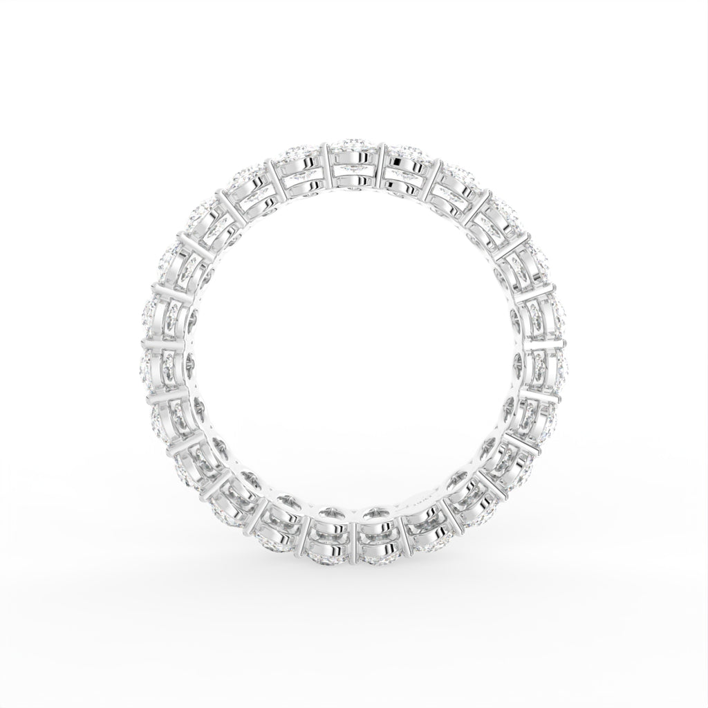 vimg:FJ4034|vimg:FJ3276|vimg:FJ3278|vimg:FJ3279|vimg:FJ3993|14K White Gold Full Eternity Oval Diamond Ring — FRONT