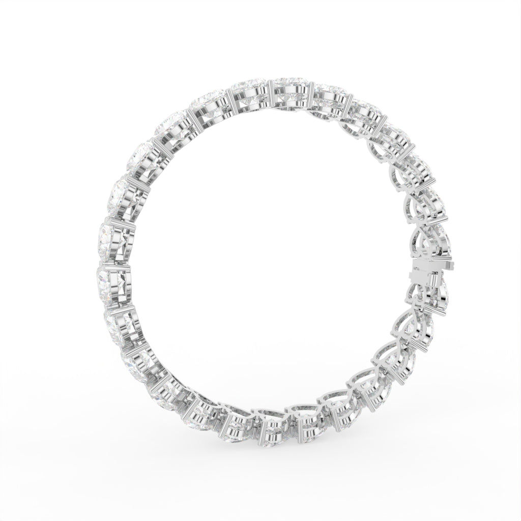18K Heart Diamond Bracelet — 3D VIEW