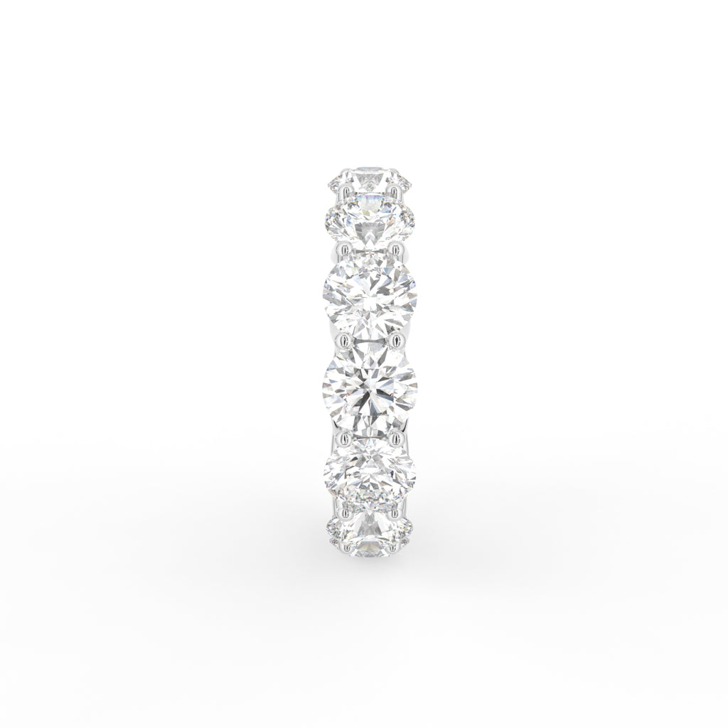 18K Full Eternity Round Diamond Ring — SIDE