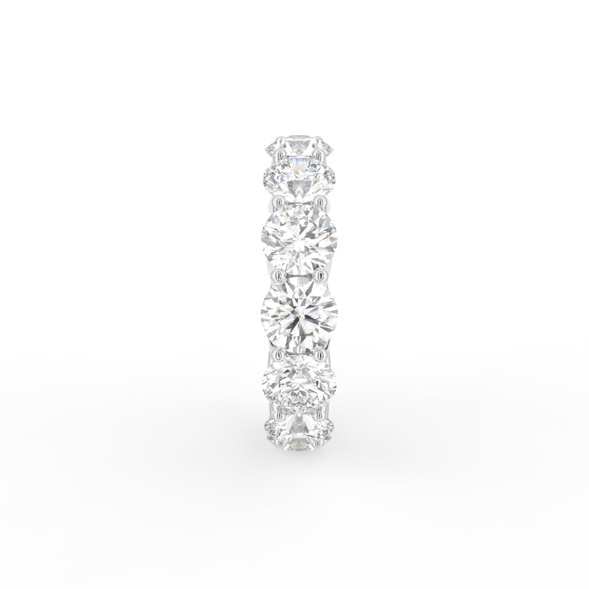 18K Full Eternity Round Diamond Ring — SIDE
