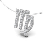 18K Zodiac Diamond Pendant — 3D VIEW