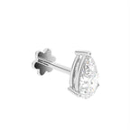 18K Pear Diamond Piercing Earring — 3D VIEW