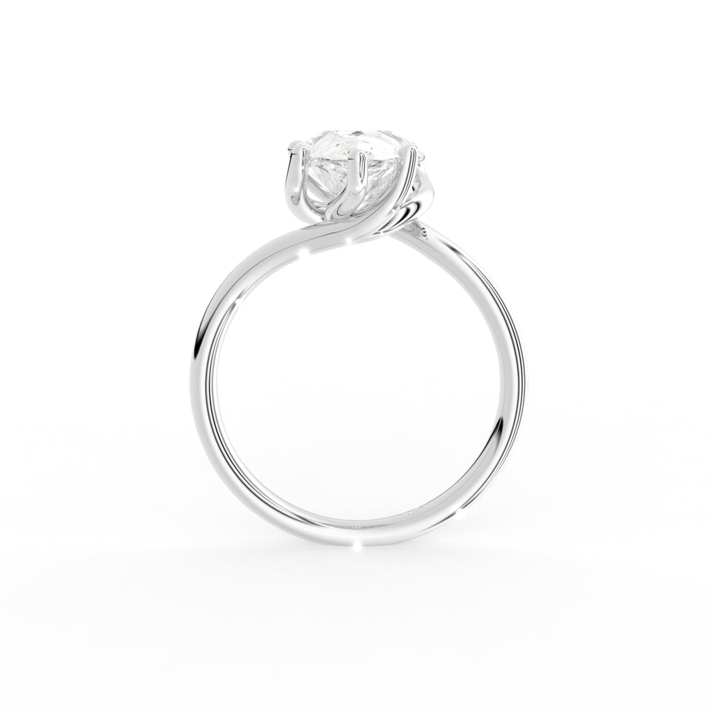 vimg:FJ6336|vimg:FJ6337|vimg:FJ6338|18K Solitaire Pear Diamond Ring — FRONT