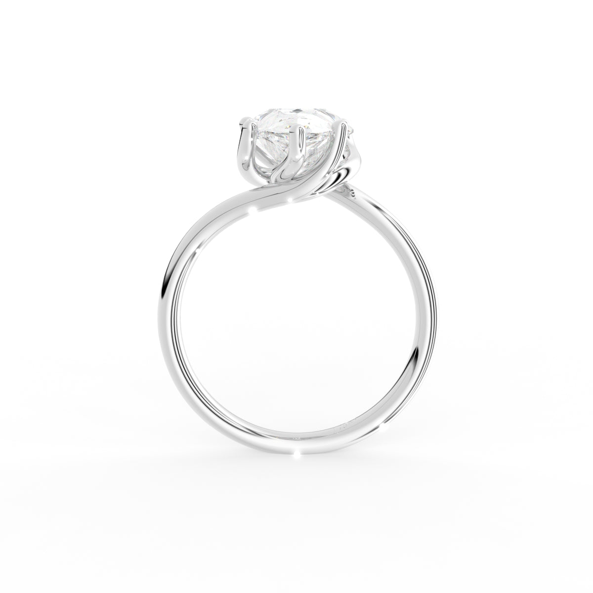 vimg:FJ6336|vimg:FJ6337|vimg:FJ6338|18K Solitaire Pear Diamond Ring — FRONT