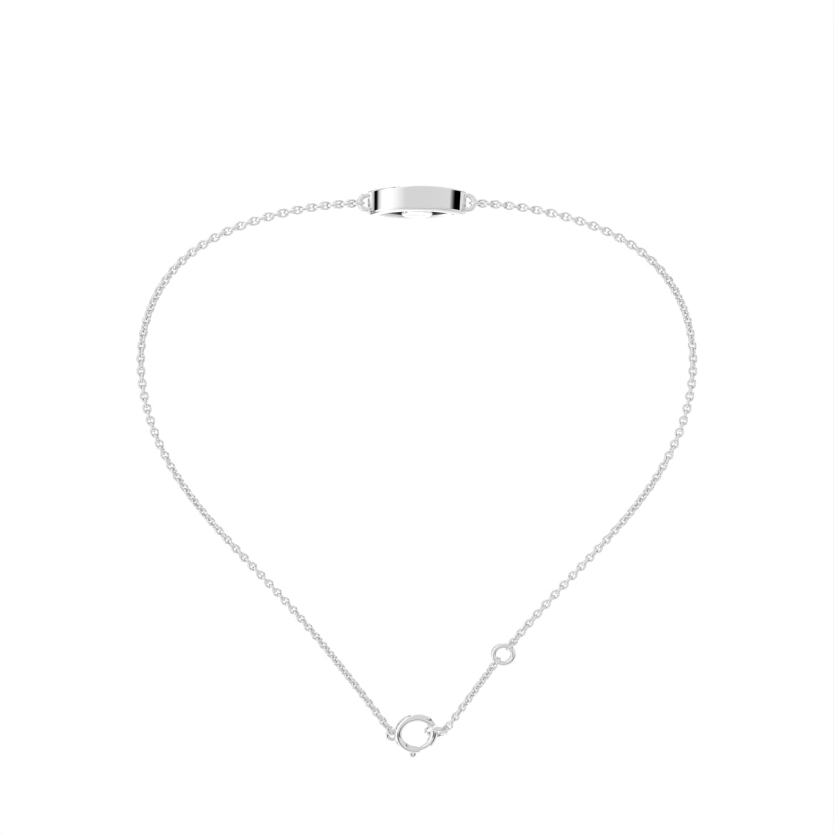 18K Gold Marquise Bezel Diamond Bracelet — FRONT