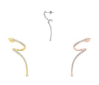 18K Round Bespoke Diamond Earrings — 3 COLOR