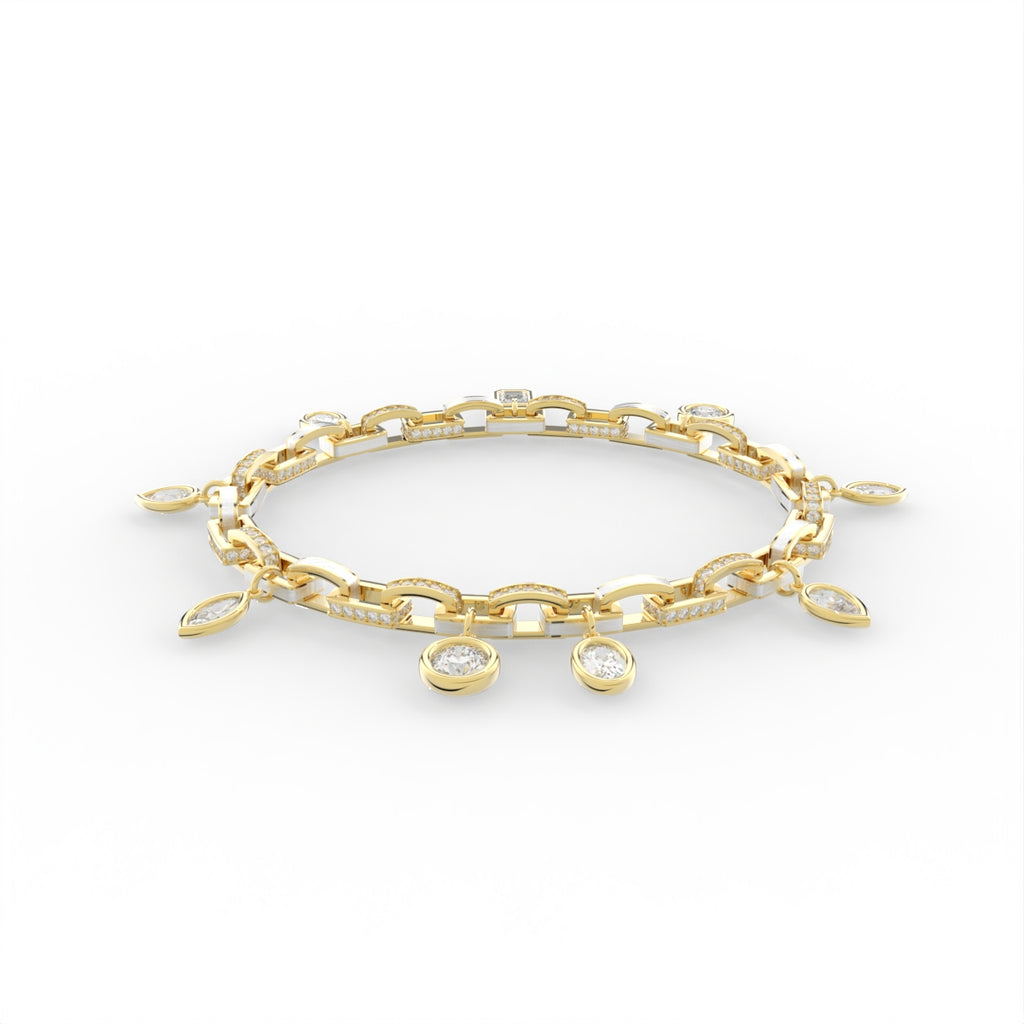 18K Charm Diamond Bracelet — TOP