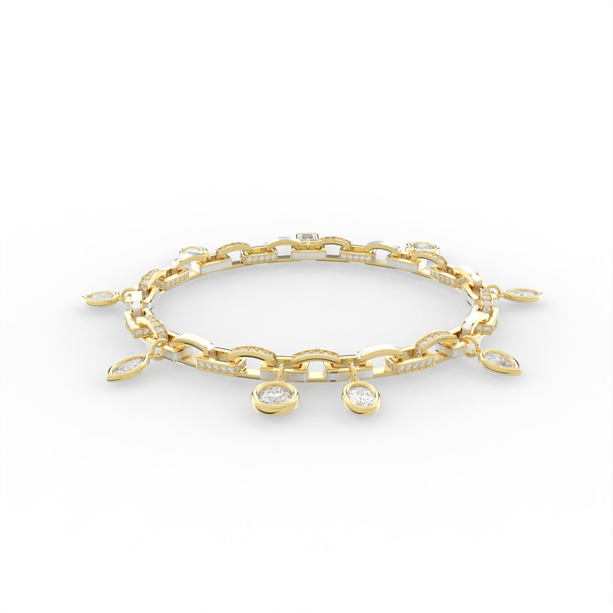 18K Charm Diamond Bracelet — TOP