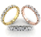 18K Full Eternity Marquise Diamond Ring — 3 COLOR