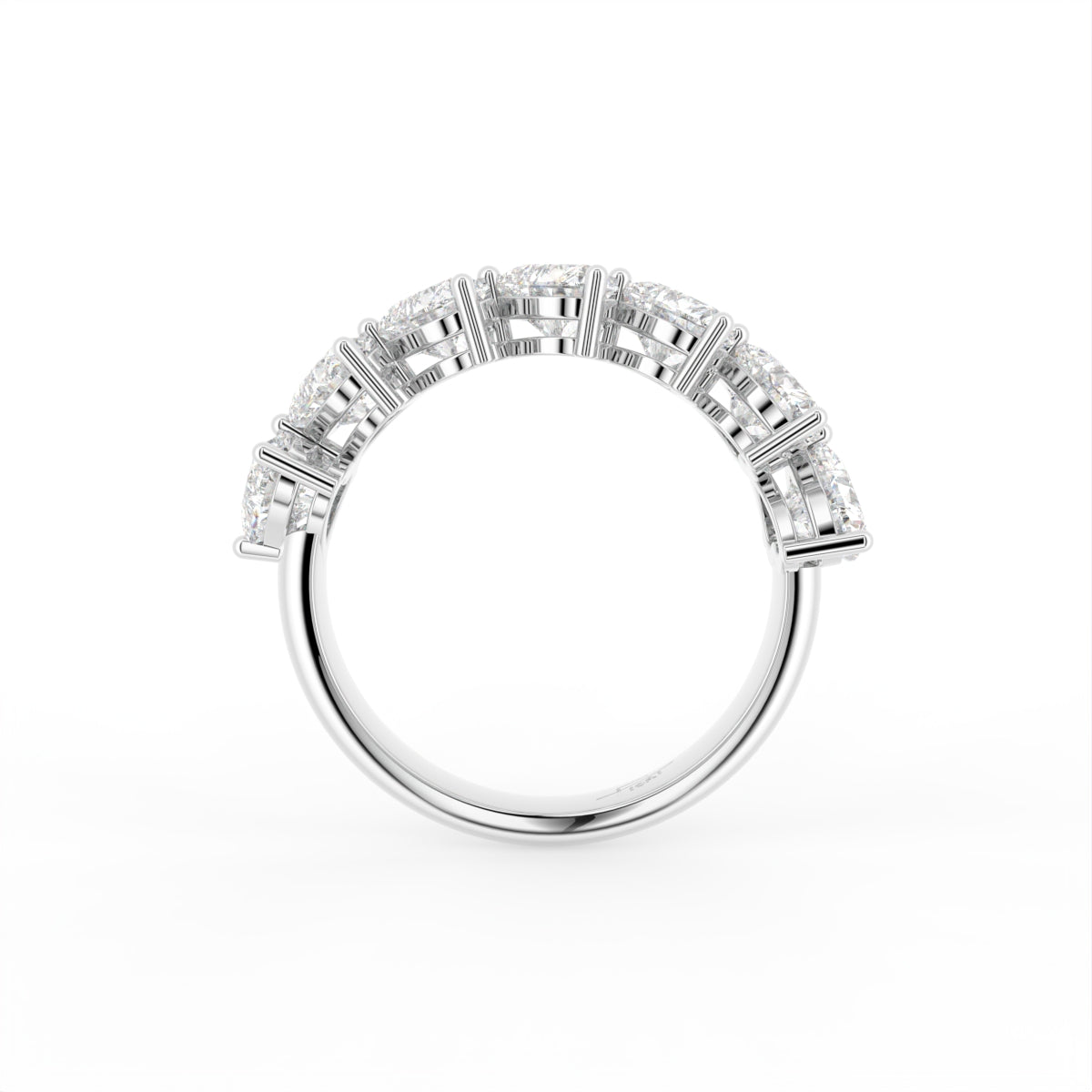 vimg:FJ4867|vimg:FJ4868|vimg:FJ4872|vimg:FJ4874|vimg:FJ4875|vimg:FJ4880|vimg:FJ4882|14K White Gold Eternity Heart Diamond Ring — FRONT