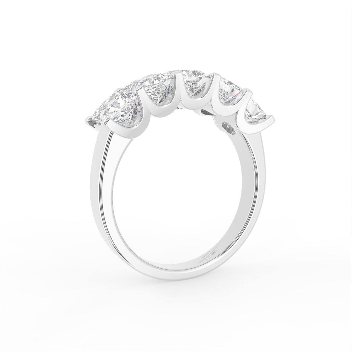 18K Eternity Princess Diamond Ring — 3D VIEW