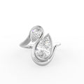 18K Yellow Gold Bespoke Pear Diamond Ring — TOP
