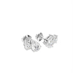 vimg:FJ4721|vimg:FJ6634|14K White Gold Pear Diamond Stud Earrings — 3D VIEW