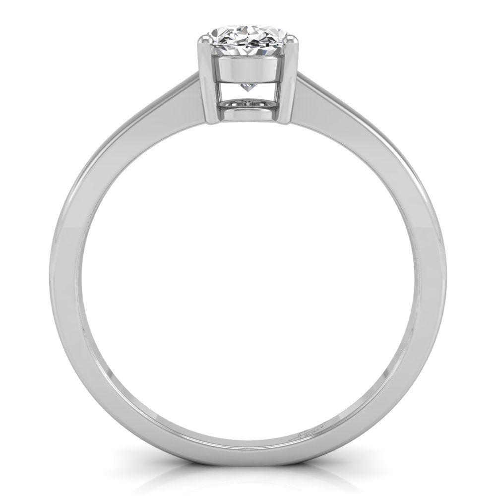 vimg:FJ7010|vimg:FJ7012|vimg:FJ7013|14K White Gold Solitaire Oval Diamond Ring — FRONT