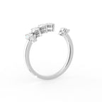 18K White Gold Bespoke Marquise Diamond Ring — 3D VIEW