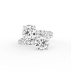 18K Bespoke Round Brilliant Diamond Ring — TOP