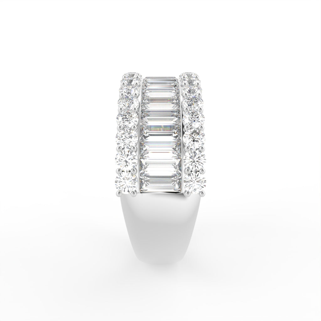 18K Eternity Baguette Diamond Ring — SIDE