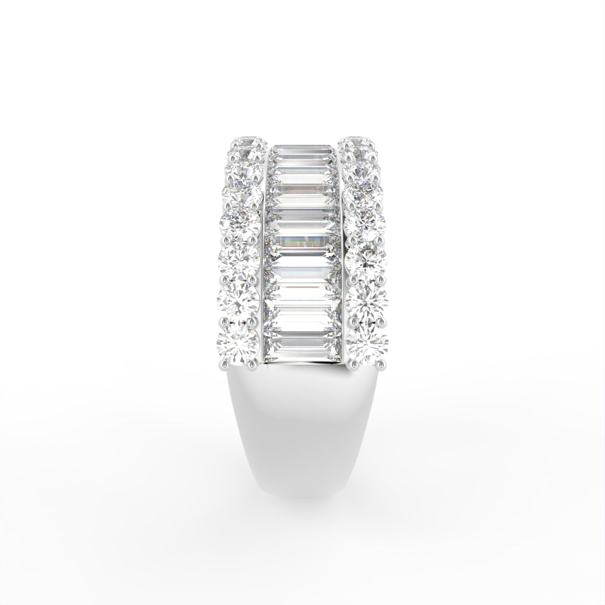 18K Eternity Baguette Diamond Ring — SIDE