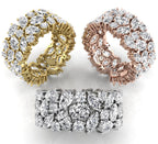 18K Eternity Round Diamond Ring — 3 COLOR