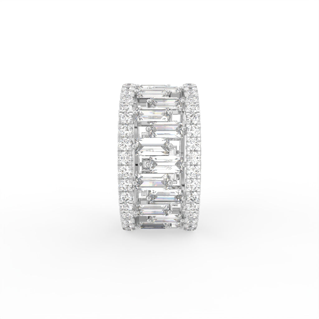 18K Full Eternity Diamond Band Ring — SIDE