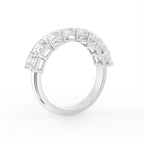 18K Eternity Emerald Diamond Ring — 3D VIEW