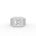 18K White Gold Bespoke Cushion Diamond Ring — TOP