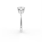 18K Bespoke Princess Diamond Ring — SIDE