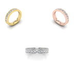 18K Eternity Round Diamond Ring — 3 COLOR