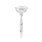 18K Pear Emerald Cut Diamond Ring — SIDE