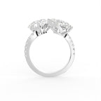 18K Bespoke Pear Diamond Ring — FRONT