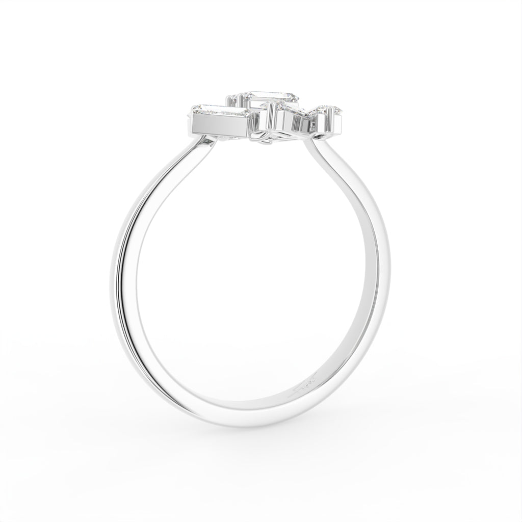 18K Bespoke Baguette Diamond Ring — 3D VIEW