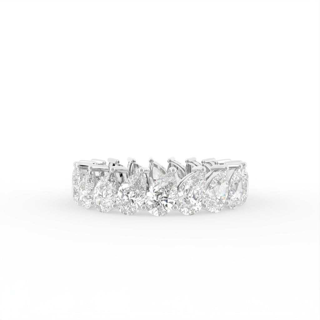 vimg:FJ3287|vimg:FJ3860|vimg:FJ3861|vimg:FJ3911|vimg:FJ3912|14K White Gold Full Eternity Pear Diamond Ring — TOP