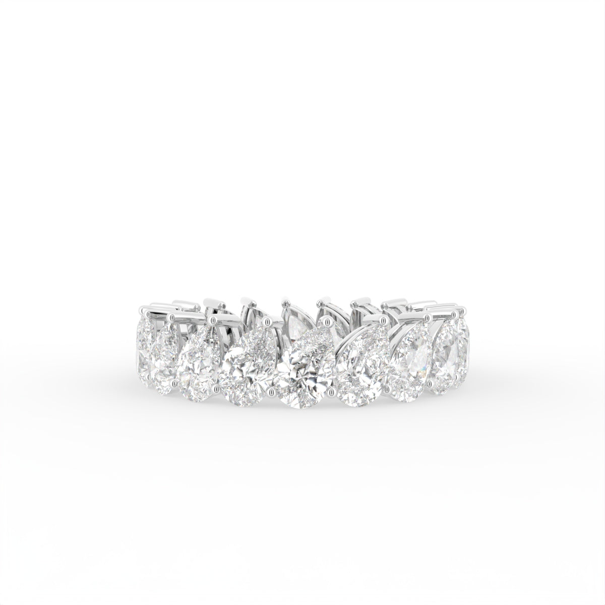 vimg:FJ3287|vimg:FJ3860|vimg:FJ3861|vimg:FJ3911|vimg:FJ3912|14K White Gold Full Eternity Pear Diamond Ring — TOP