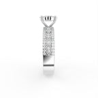 18K Round Diamond Ring — SIDE