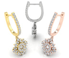 18K Drop Diamond Earrings — 3 COLOR