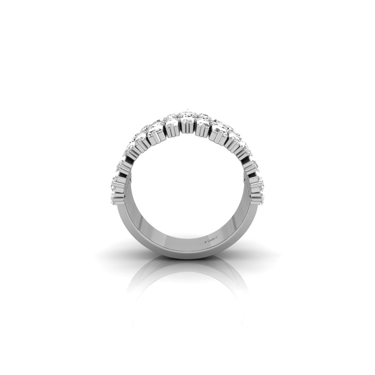 18K Double Finger Diamond Ring — FRONT