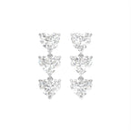 18K Heart Diamond Drop Earrings — TOP