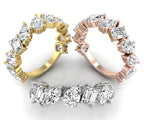 18K Eternity Multi-Shape Diamond Ring — 3 COLOR